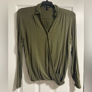 Banana Republic Olive Green Long Sleeve Top M